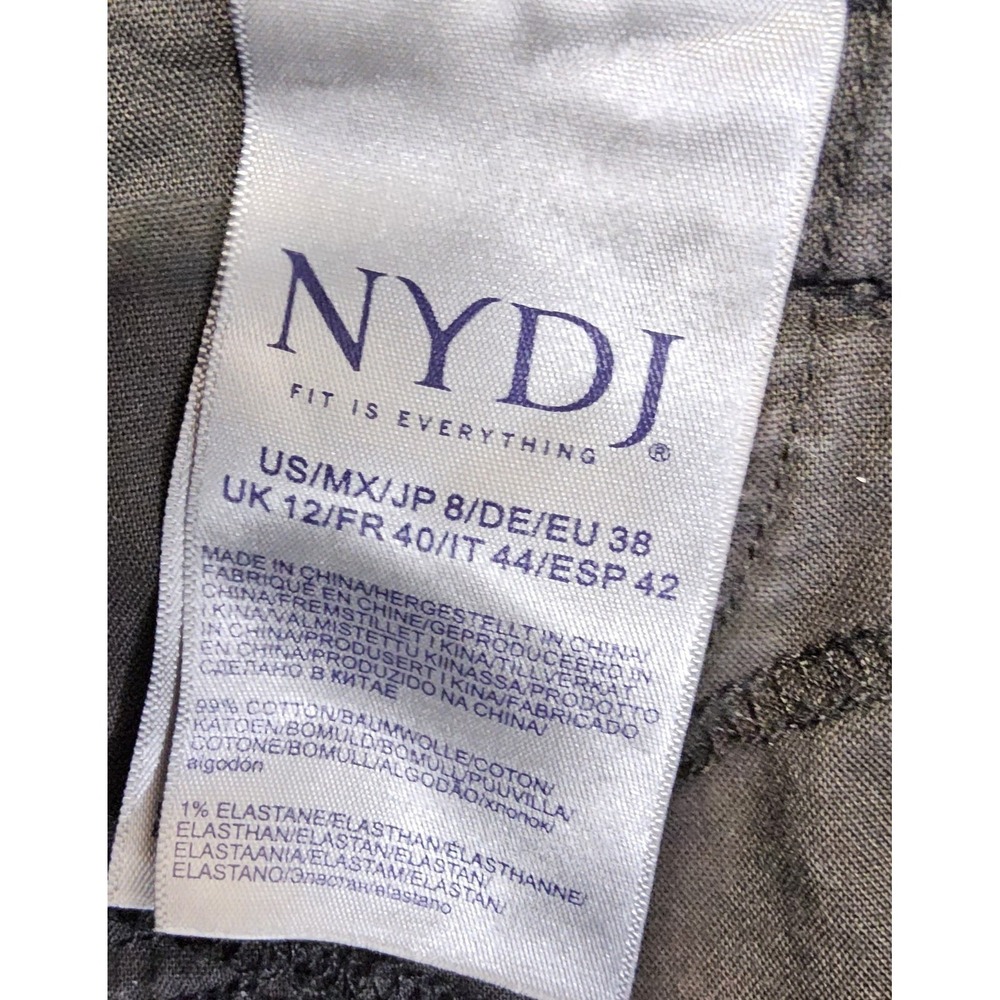 NYDJ Skirt Sz 8 Black Corduroy Stretch Pencil Slimming Midi Tummy Control - Picture 5 of 5